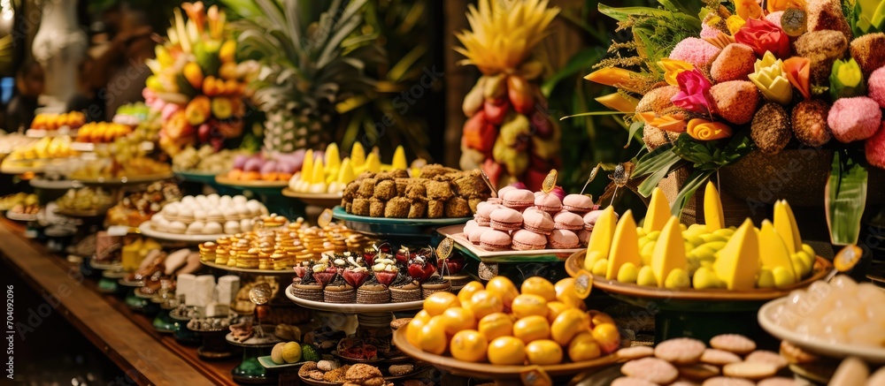 Brazilian June festival sweets display