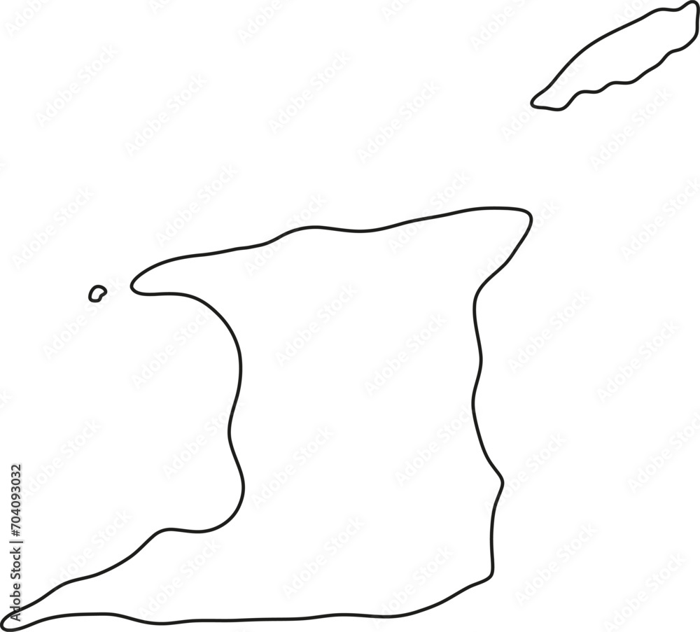 Map of Trinidad and Tobago. Country map outline vector illustration Map of Trinidad and Tobago. Country map outline vector illustration