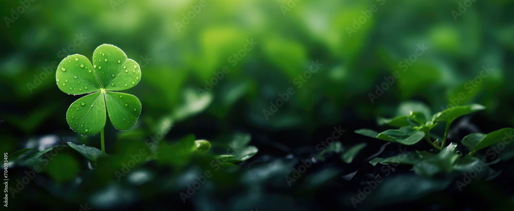 A macro photograph of a clover leaf showcases its intricate beauty, inviting viewers to appreciate the natural elegance that aligns seamlessly with the festive spirit of St. Patrick's Day A macro photograph of a clover leaf showcases its intricate beauty, inviting viewers to appreciate the natural elegance that aligns seamlessly with the festive spirit of St. Patrick's Day
