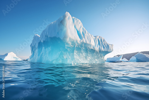 Majestic Iceberg in Crystal Clear Ocean Waters