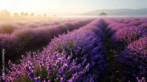Majestic lavender fields in Provence at summer  France.