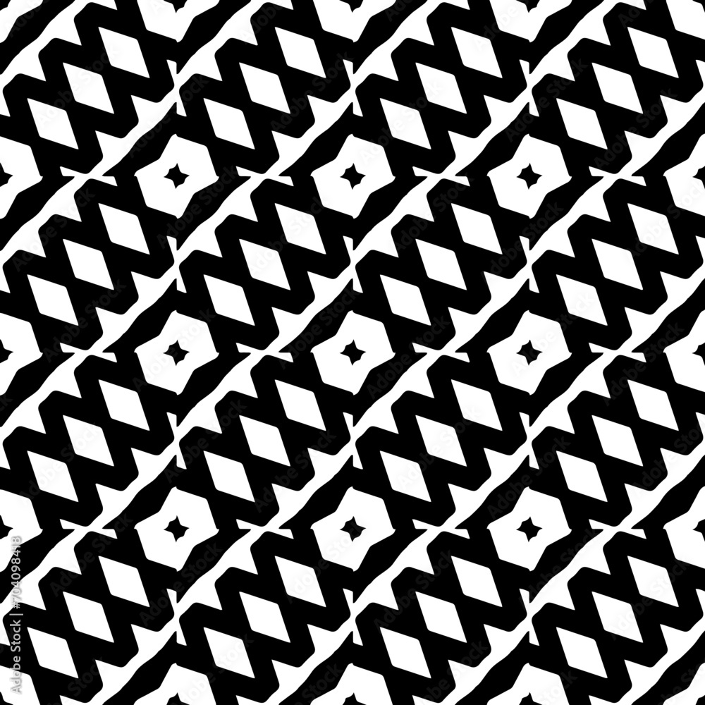 Monochrome pattern, Abstract texture for fabric print, card, table cloth, furniture, banner, cover, invitation, decoration, wrapping.seamless repeating pattern.Black and white color.