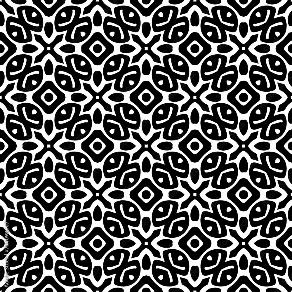 Monochrome pattern, Abstract texture for fabric print, card, table cloth, furniture, banner, cover, invitation, decoration, wrapping.seamless repeating pattern.Black and white color. Monochrome pattern, Abstract texture for fabric print, card, table cloth, furniture, banner, cover, invitation, decoration, wrapping.seamless repeating pattern.Black and white color.