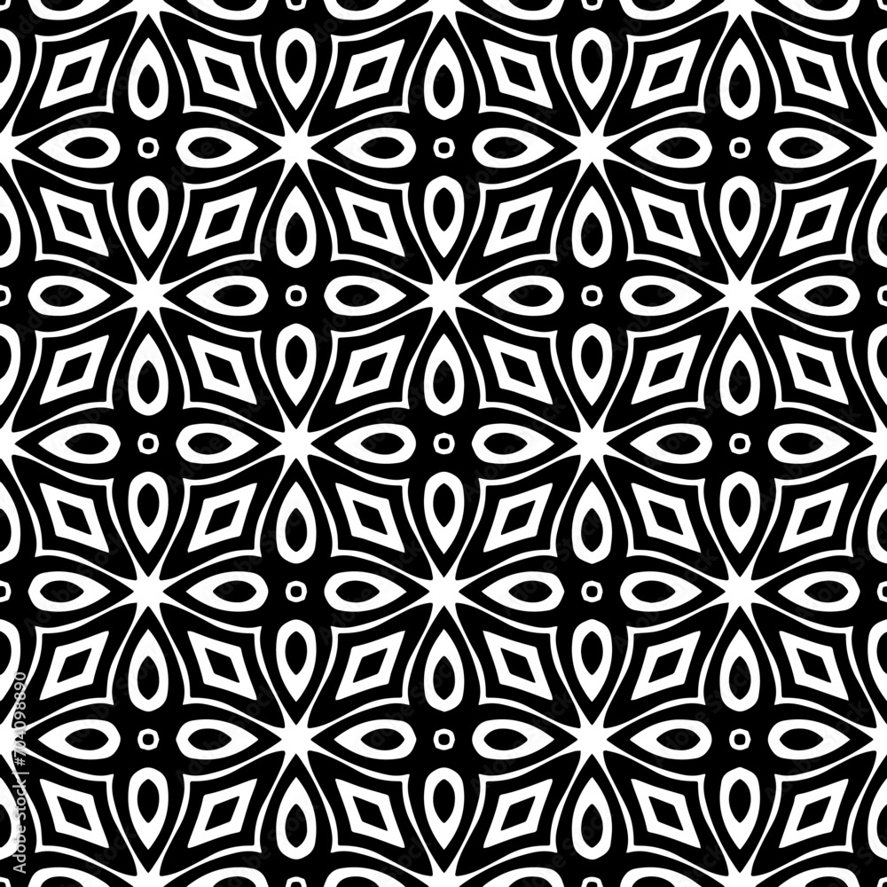 Monochrome pattern, Abstract texture for fabric print, card, table cloth, furniture, banner, cover, invitation, decoration, wrapping.seamless repeating pattern.Black and white color. Monochrome pattern, Abstract texture for fabric print, card, table cloth, furniture, banner, cover, invitation, decoration, wrapping.seamless repeating pattern.Black and white color.