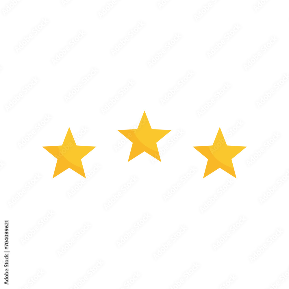 Fototapeta premium three stars rating. rate stars - best, top