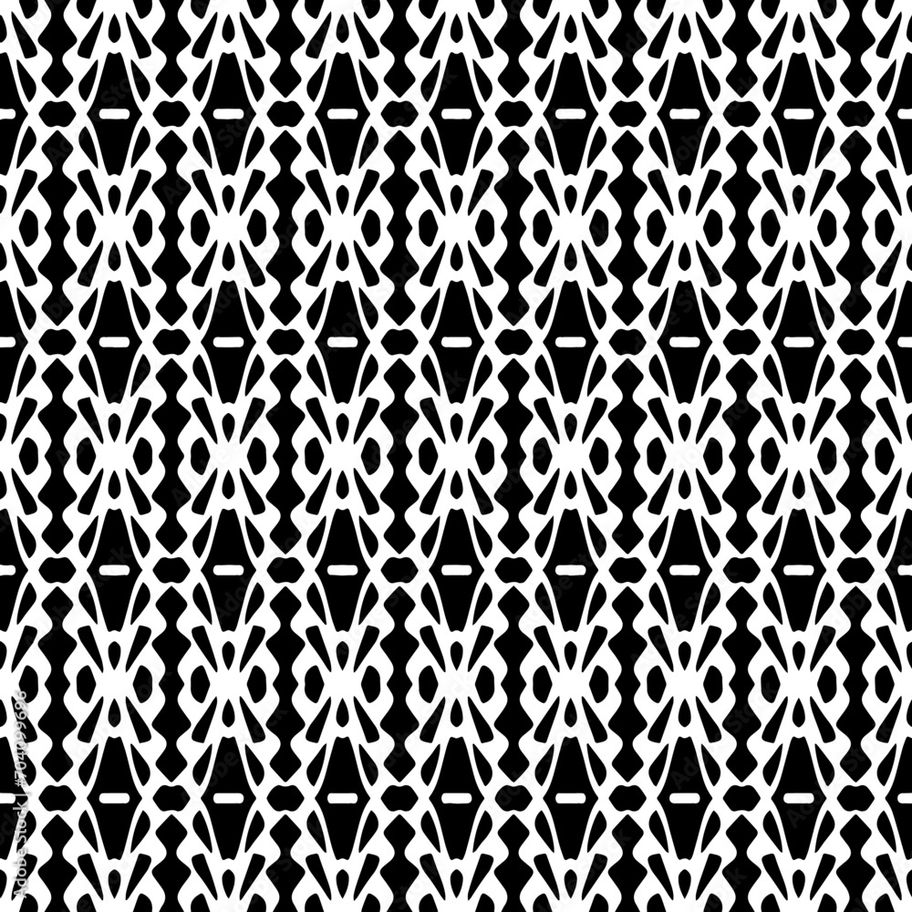 Monochrome pattern, Abstract texture for fabric print, card, table cloth, furniture, banner, cover, invitation, decoration, wrapping.seamless repeating pattern.Black and white color. Monochrome pattern, Abstract texture for fabric print, card, table cloth, furniture, banner, cover, invitation, decoration, wrapping.seamless repeating pattern.Black and white color.