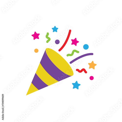 party vector icon holiday sign fireworks birthday icon 