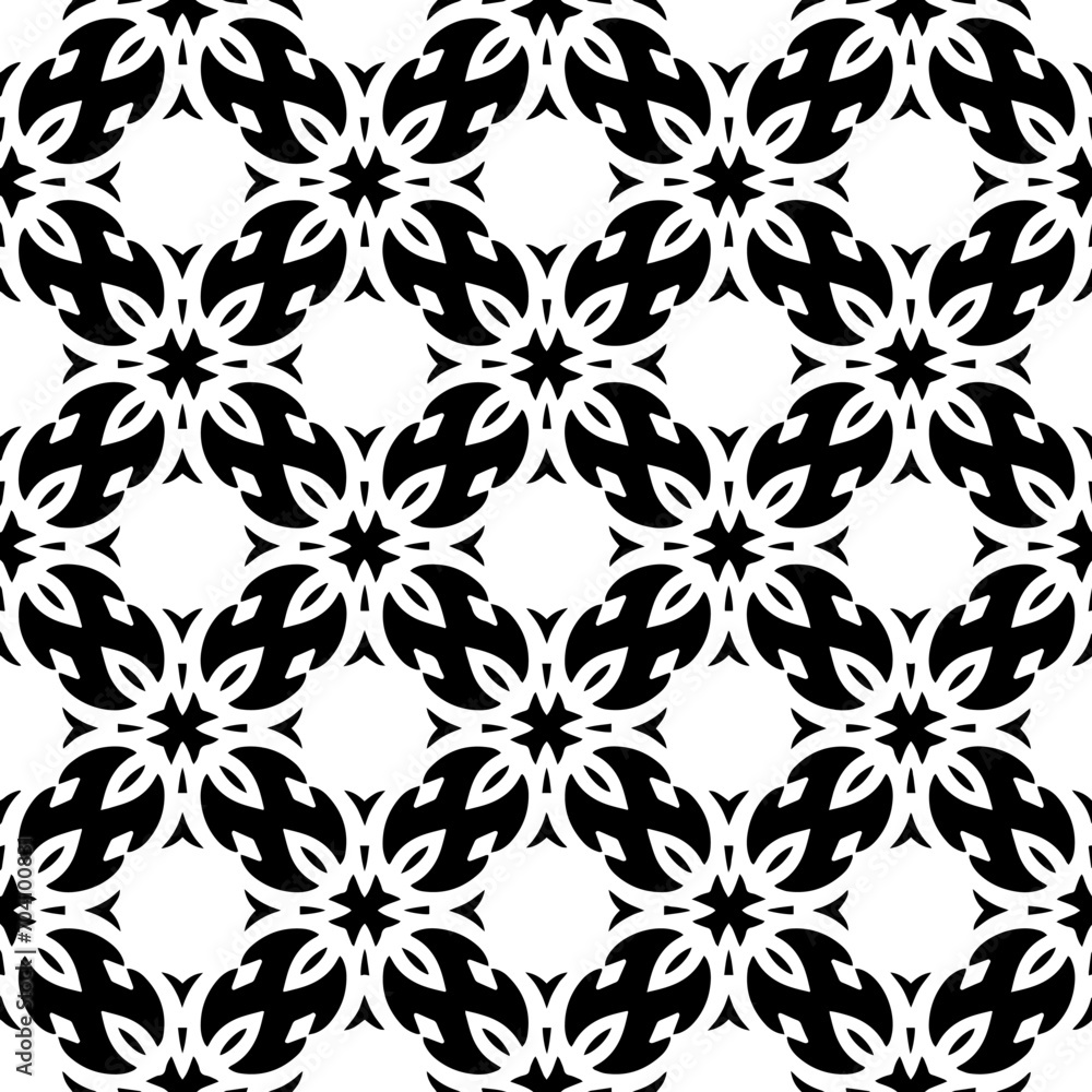 Monochrome pattern, Abstract texture for fabric print, card, table cloth, furniture, banner, cover, invitation, decoration, wrapping.seamless repeating pattern.Black and white color. Monochrome pattern, Abstract texture for fabric print, card, table cloth, furniture, banner, cover, invitation, decoration, wrapping.seamless repeating pattern.Black and white color.