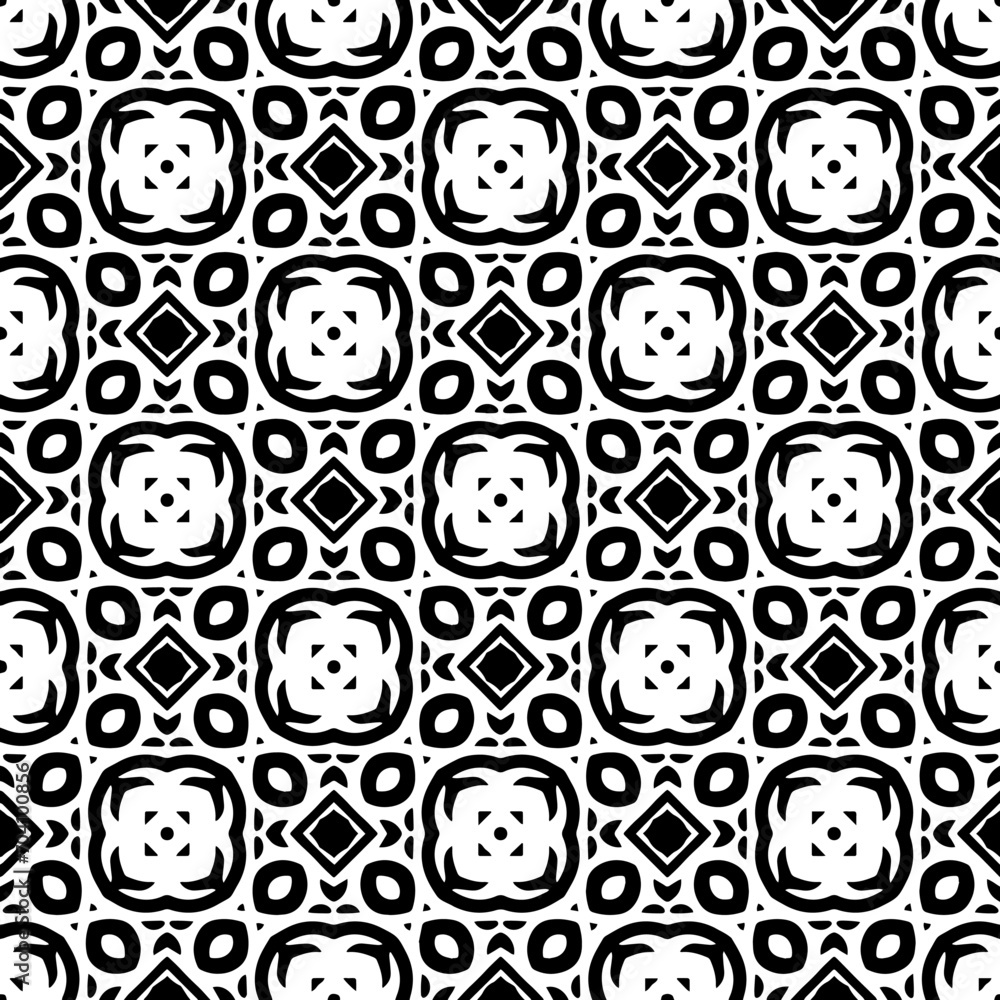 Monochrome pattern, Abstract texture for fabric print, card, table cloth, furniture, banner, cover, invitation, decoration, wrapping.seamless repeating pattern.Black and white color. Monochrome pattern, Abstract texture for fabric print, card, table cloth, furniture, banner, cover, invitation, decoration, wrapping.seamless repeating pattern.Black and white color.