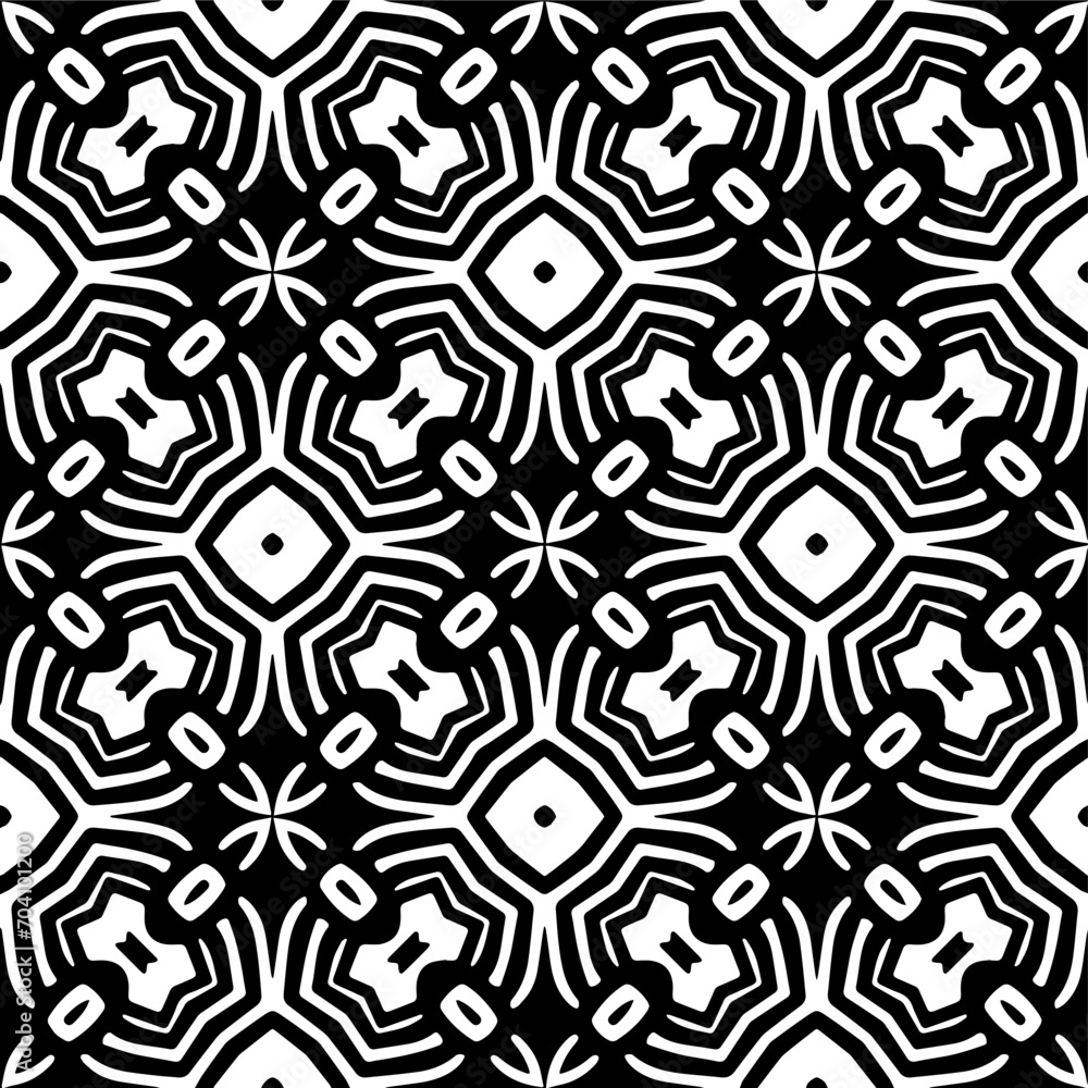 Monochrome pattern, Abstract texture for fabric print, card, table cloth, furniture, banner, cover, invitation, decoration, wrapping.seamless repeating pattern.Black and white color. Monochrome pattern, Abstract texture for fabric print, card, table cloth, furniture, banner, cover, invitation, decoration, wrapping.seamless repeating pattern.Black and white color.