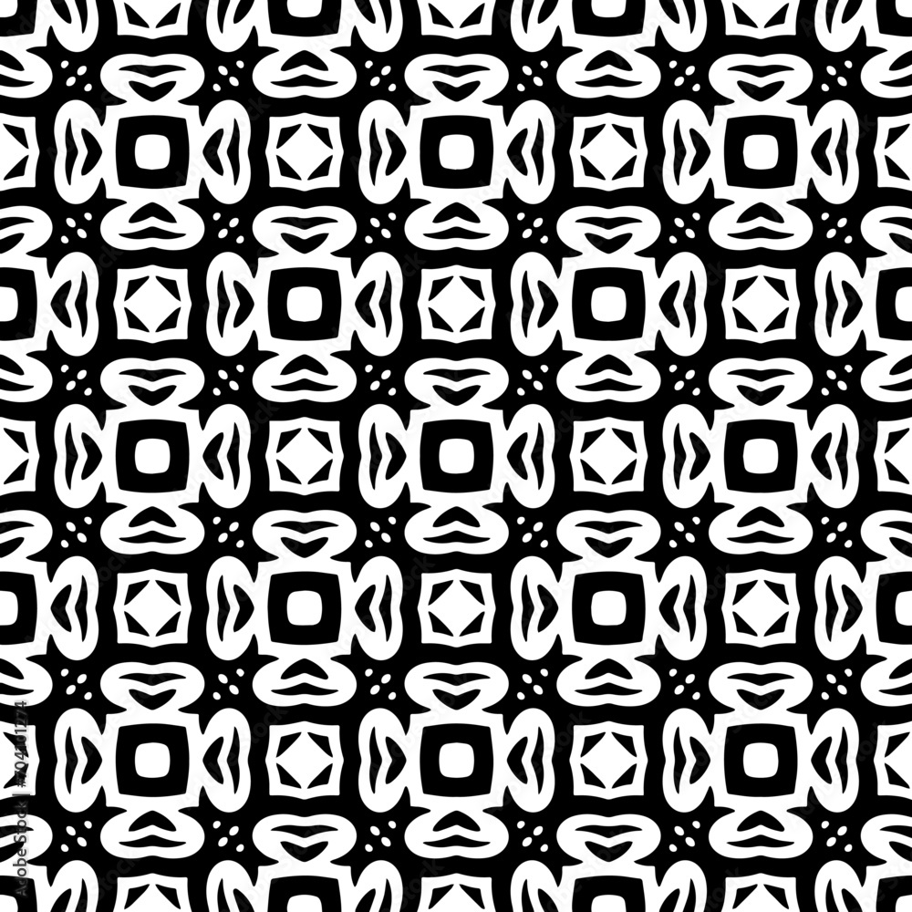 Monochrome pattern, Abstract texture for fabric print, card, table cloth, furniture, banner, cover, invitation, decoration, wrapping.seamless repeating pattern.Black and white color. Monochrome pattern, Abstract texture for fabric print, card, table cloth, furniture, banner, cover, invitation, decoration, wrapping.seamless repeating pattern.Black and white color.