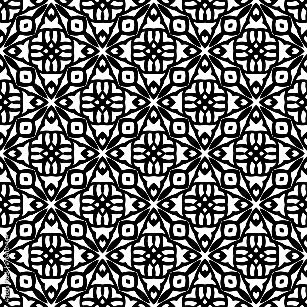 Monochrome pattern, Abstract texture for fabric print, card, table cloth, furniture, banner, cover, invitation, decoration, wrapping.seamless repeating pattern.Black and white color. Monochrome pattern, Abstract texture for fabric print, card, table cloth, furniture, banner, cover, invitation, decoration, wrapping.seamless repeating pattern.Black and white color.