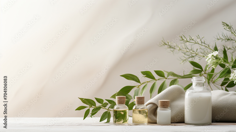 spa procedures center beauty treatment items massage stone towels candles soap salt comfort essential oils flowers rest banner copy space background poster. spa procedures center beauty treatment items massage stone towels candles soap salt comfort essential oils flowers rest banner copy space background poster.