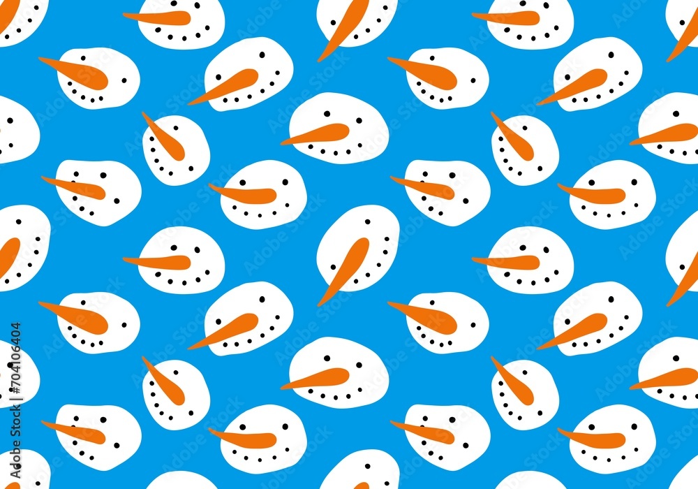 Christmas cartoon ice seamless snowman pattern for wrapping paper and fabrics and linens and kids accessories Christmas cartoon ice seamless snowman pattern for wrapping paper and fabrics and linens and kids accessories