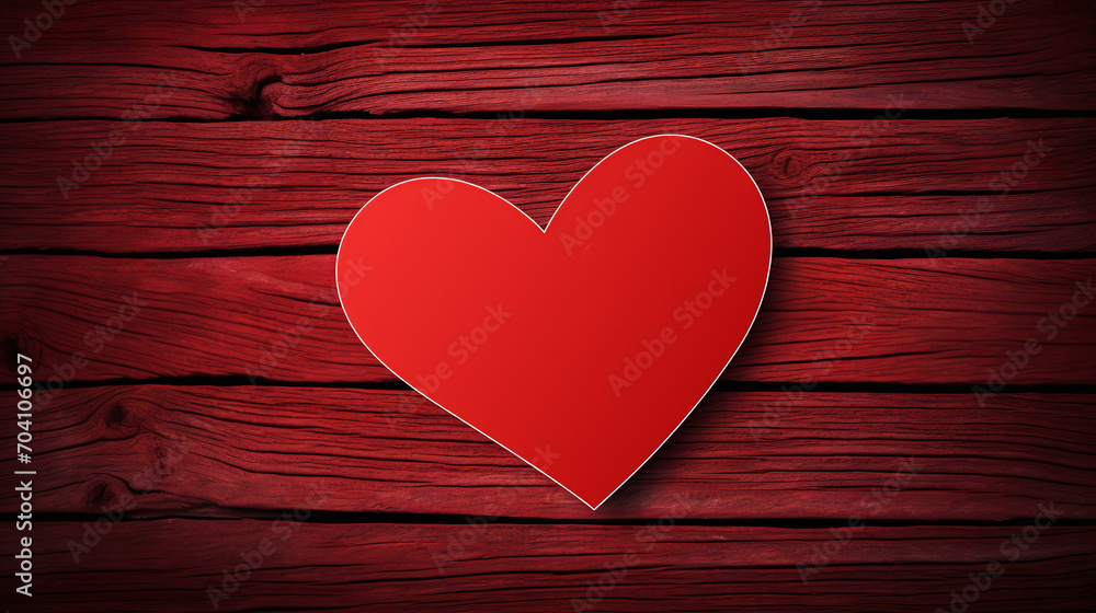 red heart on a wooden background red heart on a wooden background