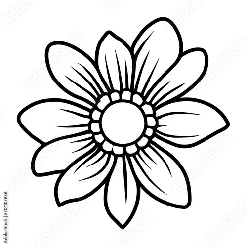 Hand drawn simple flower illustration © Fauzi Arts