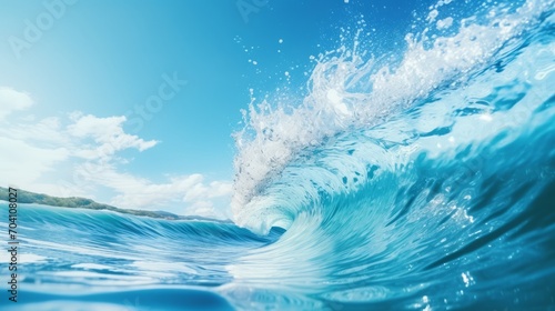 Beautiful close-up of clear ocean waves. suitable for use in product advertisements © Saowanee