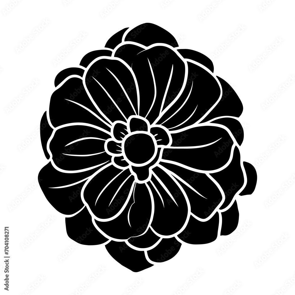 Hand drawn simple flower illustration Hand drawn simple flower illustration