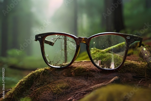 glasses in the grass