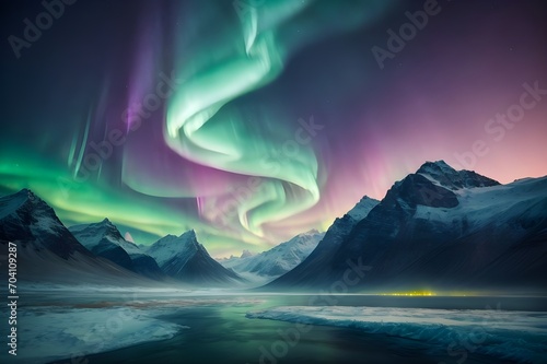 landscape with aurora © Val