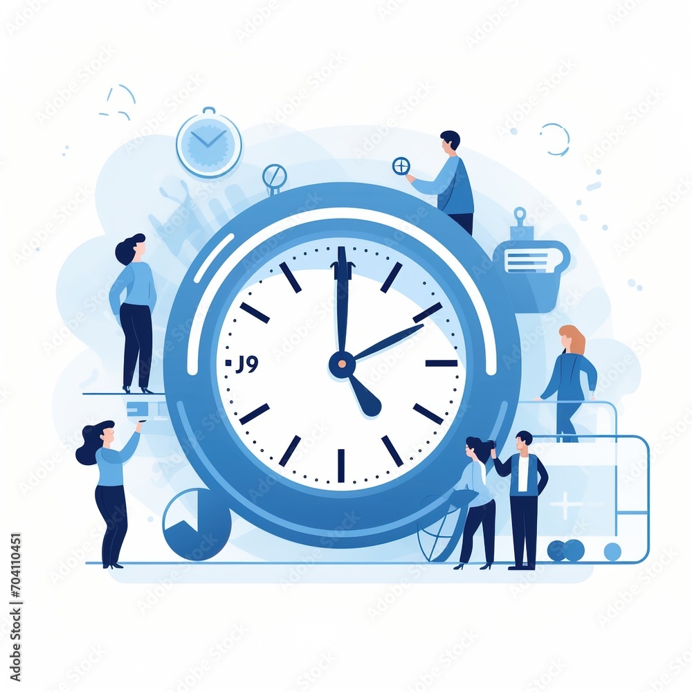 Diverse People Working Together to Manage Time