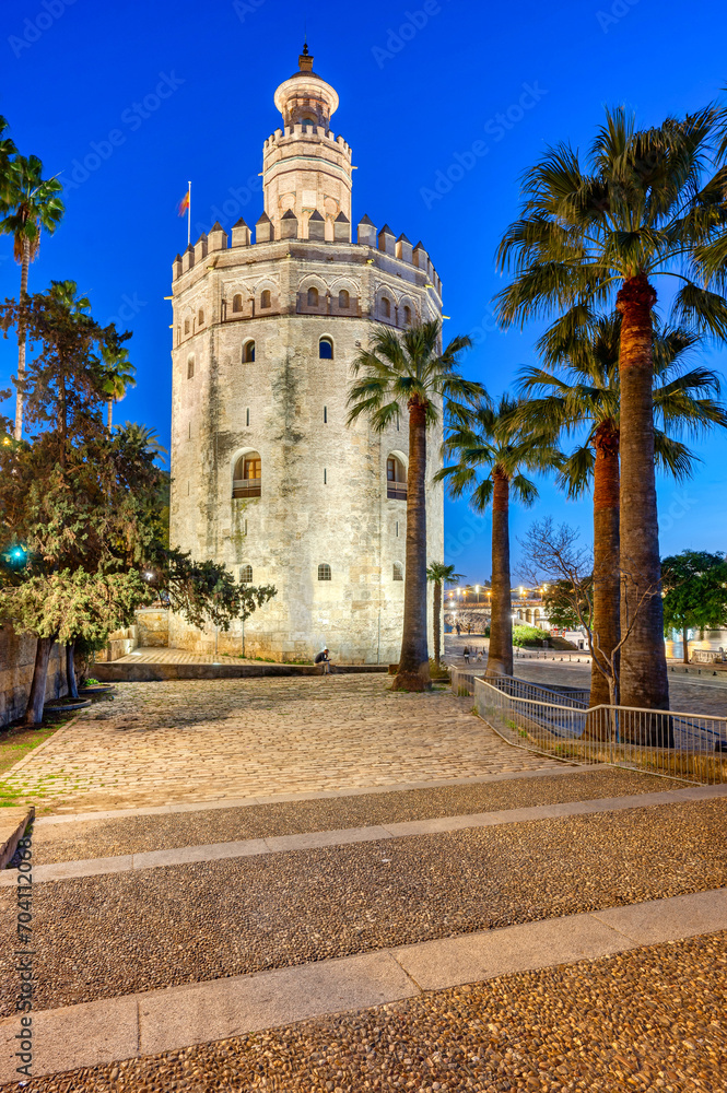 The Torre del Oro (The Gold Tower), Seville, Spain. The Torre del Oro (The Gold Tower), Seville, Spain.