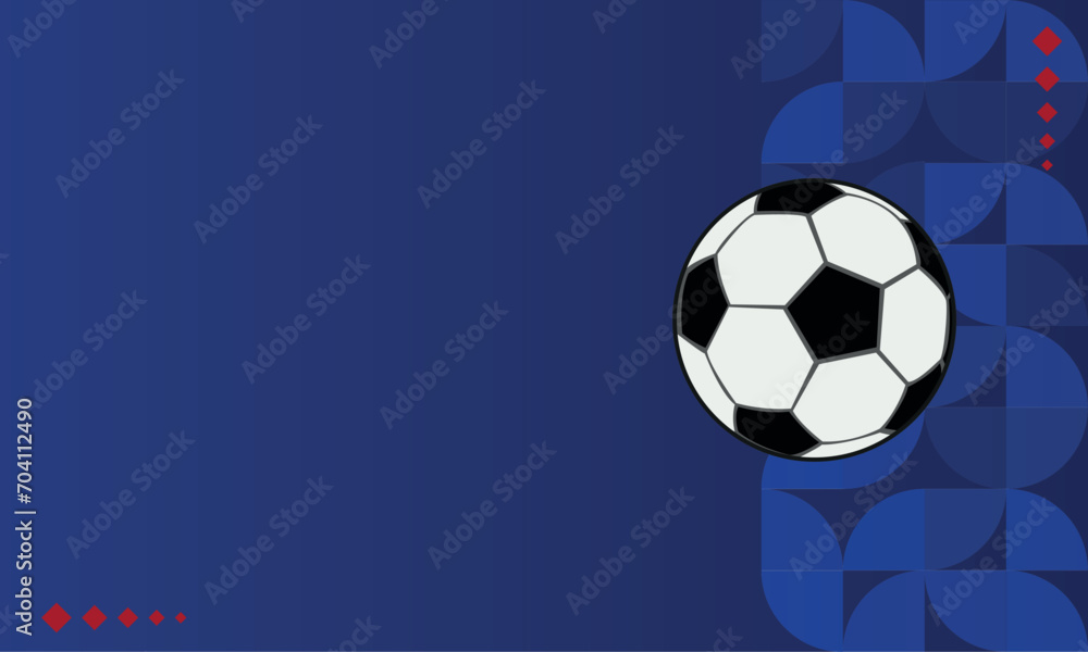 Obraz premium soccer ball on blue background