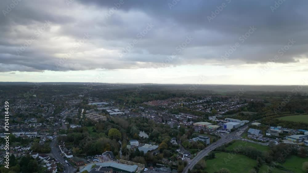 High Angle View of Hemel Hempstead City of England United Kingdom High Angle View of Hemel Hempstead City of England United Kingdom