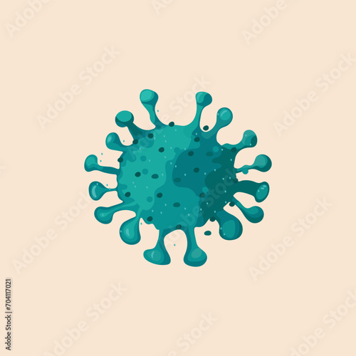 Virus, bacteria, microbe. Vector Bacteria sign in flat style.