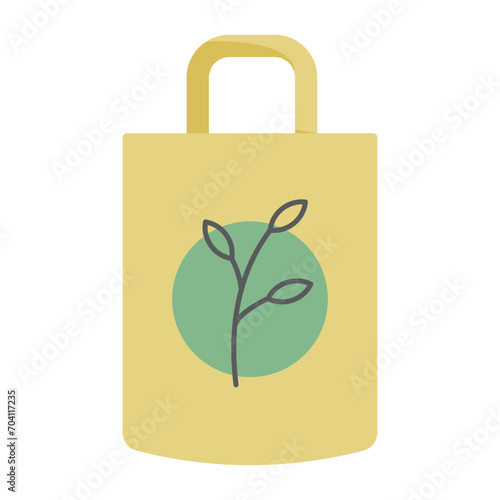 vector graphic illustration of an environmentally friendly tote bag
