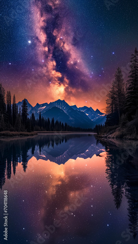 The Milky Way Mirrored in the River