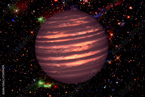 Fascinating exoplanet in the deep space. The elements of this image furnished...