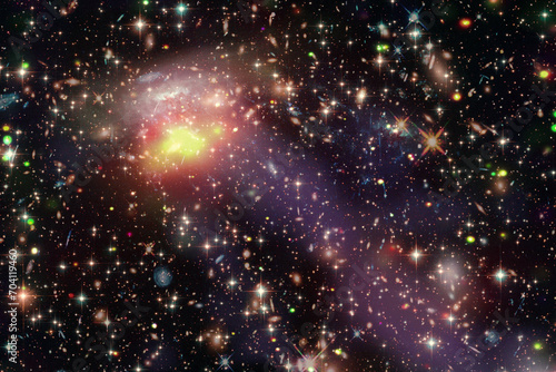 Fototapeta Naklejka Na Ścianę i Meble -  Amazing galaxy view and stars. The elements of this image furnished by NASA.