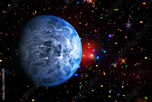 Fascinating exoplanet in the deep space. The elements of this image furnished...