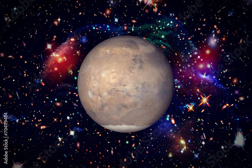 Solar system. Fourth planet. Mars. The elements of this image furnished by NASA.