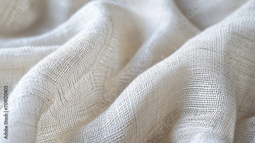 Light Linen Fiber Fabric Texture  White Woven Background, Ideal for Design and Textile Projects