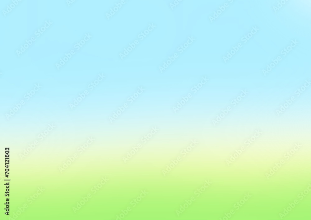 Abstract horizontal Background in Light yellow, green, blue colours. soft Gradient in pastel spring colors. Ecology concept Banner with copy space. blur, bokeh wallpaper, Nature backdrop concept