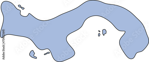 Map of Panama. Country map silhouette vector illustration