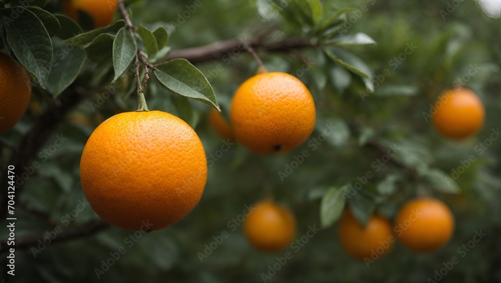 Orange Hanging on Tree, Background, Hard Blur Orange Hanging on Tree, Background, Hard Blur