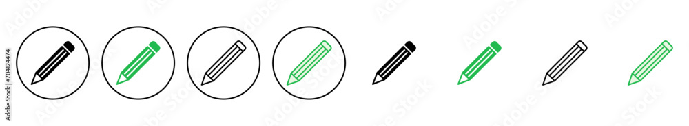 Pencil icon set. pen symbol. edit icon vector