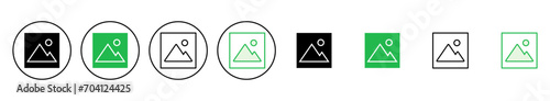 Picture icon set. photo gallery icon symbol