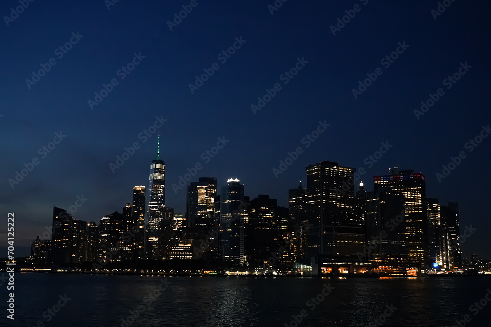 Obraz premium New York City skyline at night