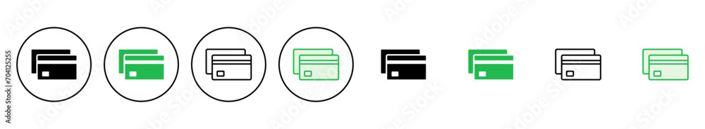Credit card icon set. Credit card payment icon vector Credit card icon set. Credit card payment icon vector