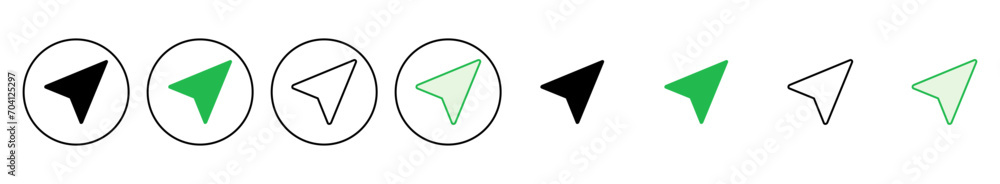 Compass icon set. arrow compass icon vector Compass icon set. arrow compass icon vector