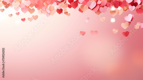 Valentine's Day hearts, Valentine's Day background, wedding background, blank copy space © ma