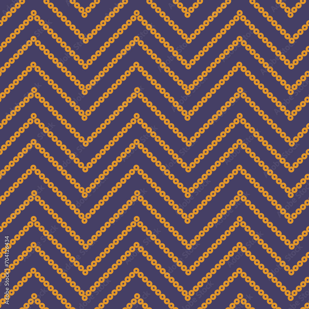 Indian bandhni style chevron pattern, gold on purple. Indian bandhni style chevron pattern, gold on purple.