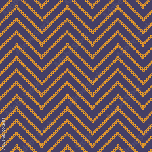 Indian bandhni style chevron pattern, gold on purple. 