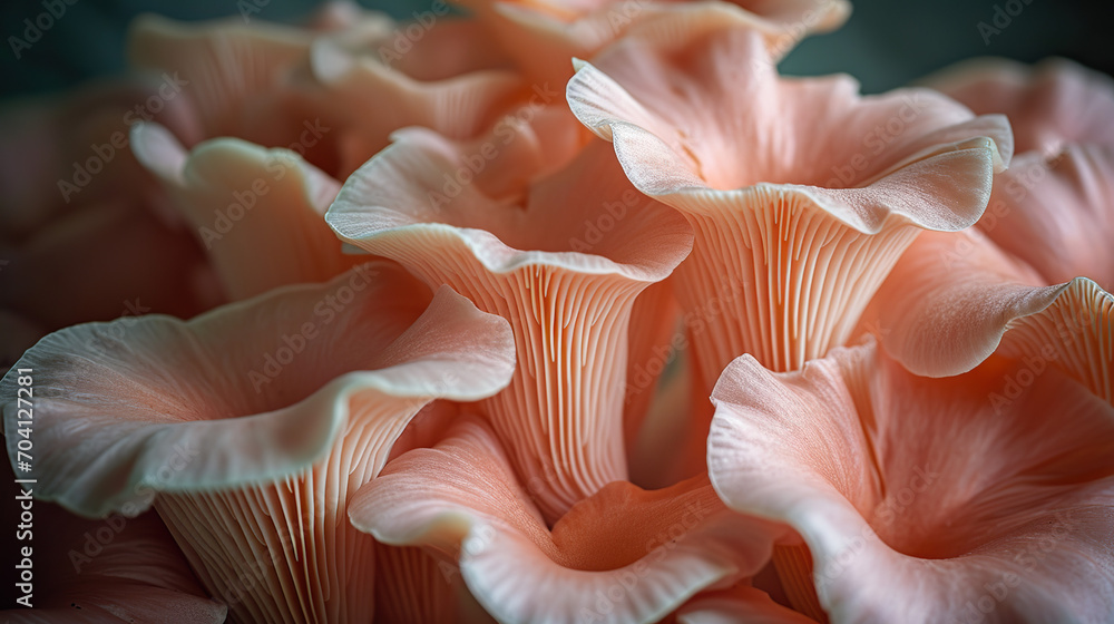 Pink oyster mushrooms Pink oyster mushrooms