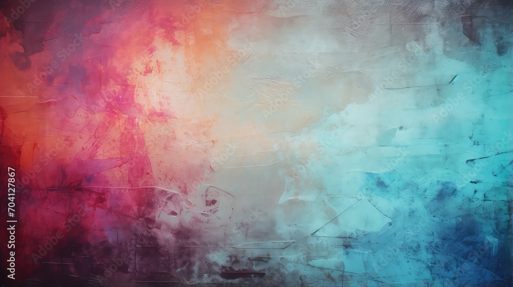 Abstract colorful wall over a cracked surface background