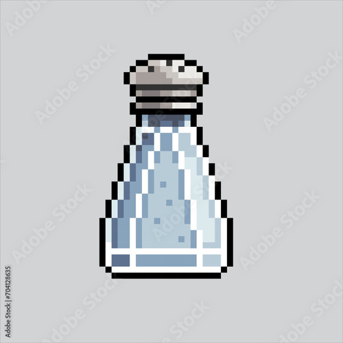 Pixel art illustration Salt. Pixelated Salt. Kitchen Salt spice
pixelated for the pixel art game and icon for website and video game. old school retro.